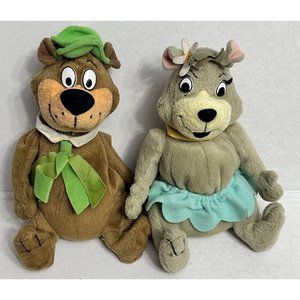 Hanna‎ Barbera The Yogi Bear & Cindy Bear 8” Plush Set Stuffed Animal Toy 2000